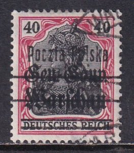 Poland 1918 Sc 25 Occupation Issue Overprint Surcharged Stamp CTO