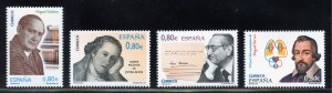 Spain 3807-10 MNH,  Famous Spaniards Set from 2011.