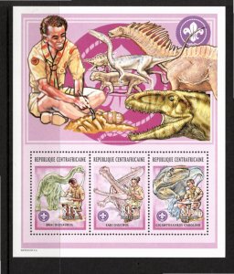 Central African Republic 2002 MNH Sc 1449a-c