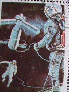 UMM AL QIWAIN STAMP -SPACE AND FIRST MAN ON THE MOON- COMPLETE LARGE CTO SHEET