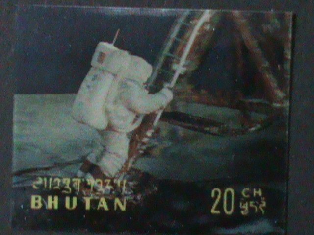 BHUTAN-1972-FIRST MEN ON THE MOON- 3- D STAMP MNH VERY FINE-LAST ONE