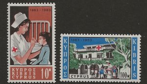 Cyprus 227-28  1963  set 2  VF Mint nh