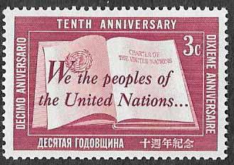 UN New York SC 35 - UN Charter - MNH - 1955