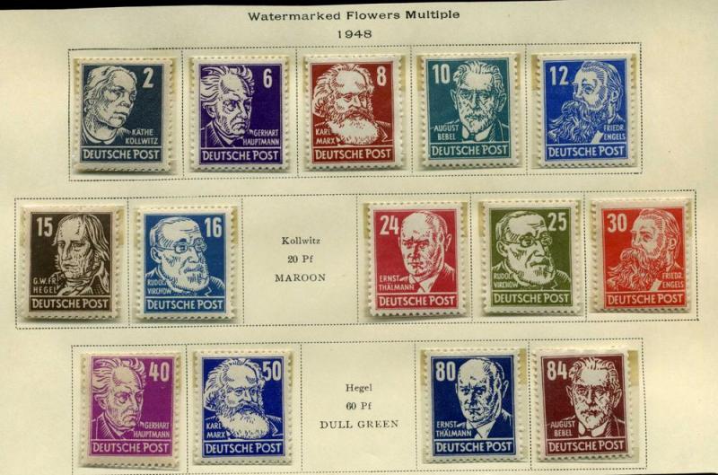 Germany DDR Russian Occupation 10N29 - 10N44 mnh