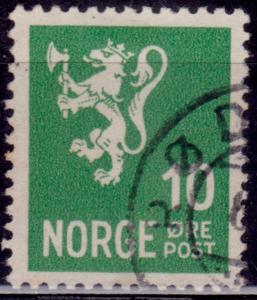 Norway 1922-24, Lion Rampant, 10o, sc#100, used