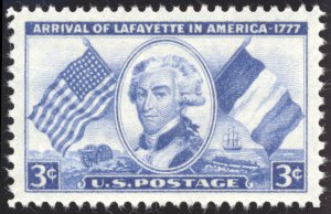 US 1010 1952 Marquis de Lafayette PSAG grade 100 NH