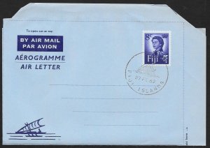 FIJI Aerogramme 8c Queen 1969 Suva cancel!