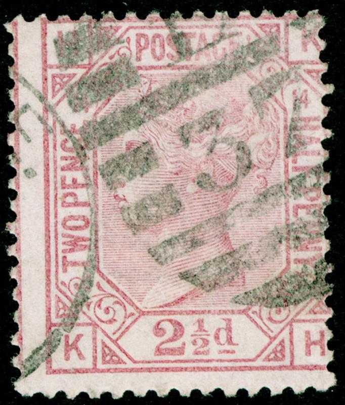 SG141, 2½d rosy mauve PLATE 14, USED. Cat £60. KH 