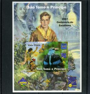 Sao Tome & Principe 2004 Scouts Centenary-Eagles Deluxe s/s mnh.vf