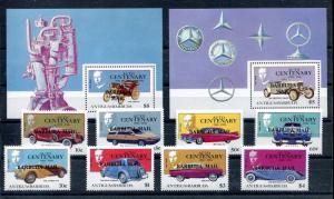 Barbuda Mail 838-847, MNH, Auto Centenary, Cars, Mint Never Hinged 1987.x31069