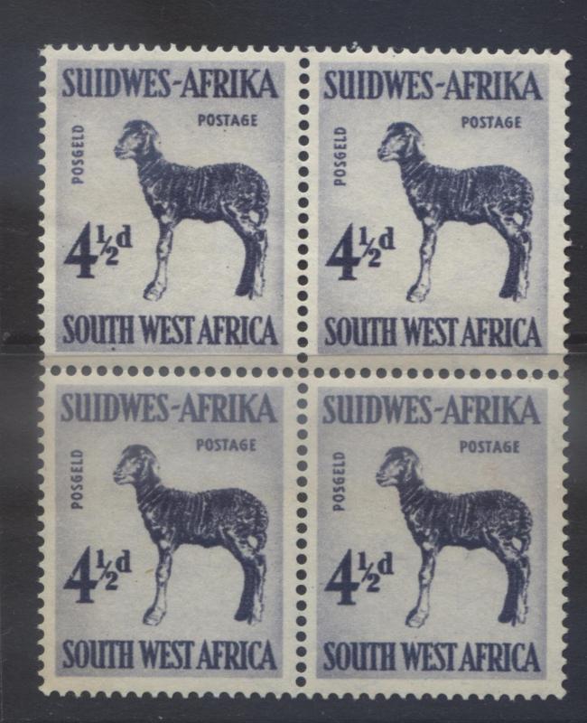 SOUTH WEST AFRICA -Scott 253- Karaku Lamb -1954- MNH- Block of 4 Stamps