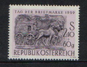 Austria #B301  MNH  1959  Stamp Day    carriage