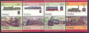 TUVALU - 1984 - Locomotives, 4th Series - Perf 8v Set - Mint Never Hinged