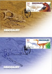 Poland 2020 FDC Stamps  Dinosaurs