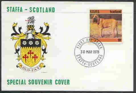 Staffa 1978 Bloodhound 10p from imperf Dog set of 8, on c...