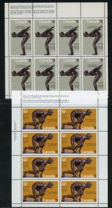 CANADA MONTREAL OLYMPICS 1976 SET OF 2 SHEETS OF EIGHT $1 AND $2 VALLUES MINT NH