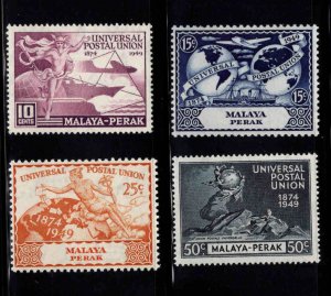MALAYA Perak Scott 101-104 MH* UPU stamp set
