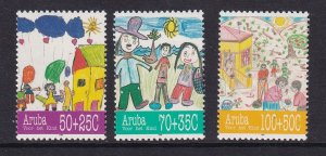 Aruba   #B40-B42   MNH  1995 child welfare   children`s drawings