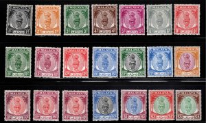 MALAYA Perak Scott 105-125 MH*  stamp set