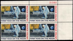 US #C76 10¢ MOON LANDING MNH UR PLATE BLOCK #31392 DURLAND $1.25