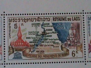 LAOS-1964 SC#91a UNESCO-TO SAVE HISTORIC MONUMENTS IN NAMBIA-MNH S/S-VERY FINE