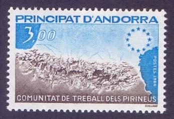Andorra French 1984 MNH work community   Pyrenees   complete
