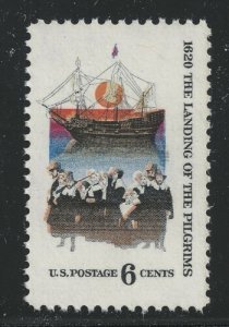 1970 Landing of The Pilgrims In 1620 Single 6c Stamp, Sc# 1420, MNH, OG