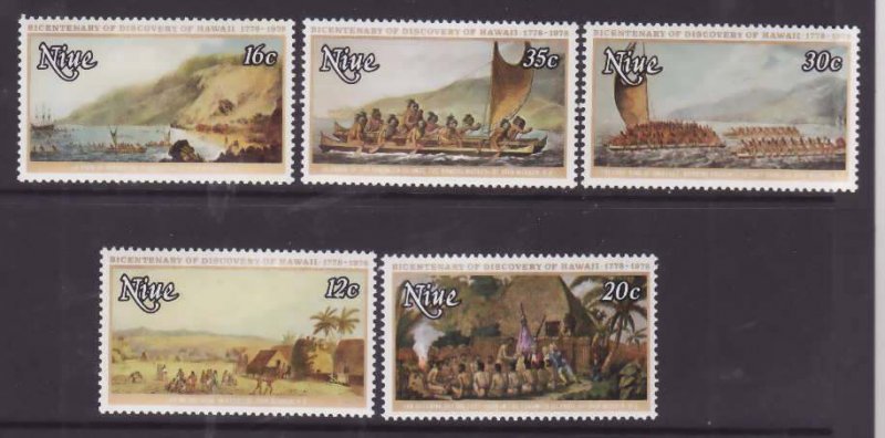 Niue-Sc#214-18a- id9-unused NH set+sheet-Capt. Cook-Ships-1978-