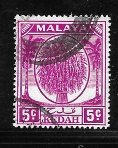 Malaya Kedah 65 variant: 5c Rice Sheaf, used, F-VF