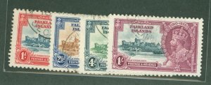 Falkland Islands #77-80 Used Single (Complete Set) (Jubilee) (King)