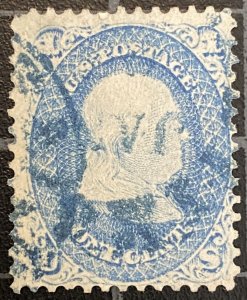 US Stamps- SC# 63 - Used - Blue Cancel  - SCV = $50.00