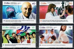 CUBA Sc# 6073-6076 ACHIEVEMENTS in MEDICINE & HEALTH Cpl set of 4  2018 MNH mint