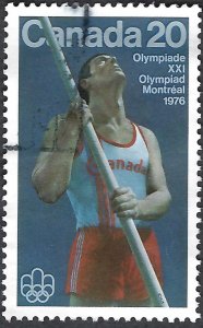 Canada #664 20¢ Pole Vault (1975). Used.