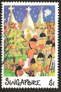 SINGAPORE #555 USED  $1 1989
