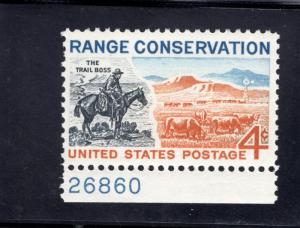 1176 Range Conservation, MNH w/plate #
