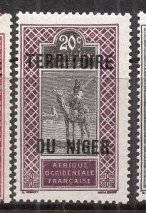 French Niger 1921 Early Issue Fine Mint Hinged 20c. Optd NW-231114