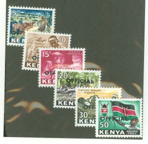 Kenya #O1-6 Mint (NH) Single (Complete Set)