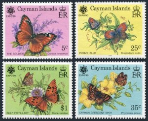 Cayman 624-627,MNH.Michel 638-641. Garden & Greenery EXPO-1990.Butterflies.