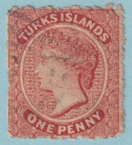 TURKS ISLANDS 4  USED -  PERF FAULTS VERY FINE! - NVG