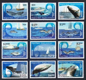 Aitutaki Whales Dolphins Ships Definitives Part 2 12v 2013 MNH SC#600-611