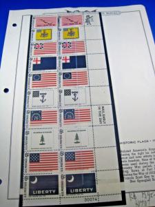 U.S.-SCOTT #1345-1354 - HISTORIC FLAG SERIES PLATE BLOCK   (kbus13)