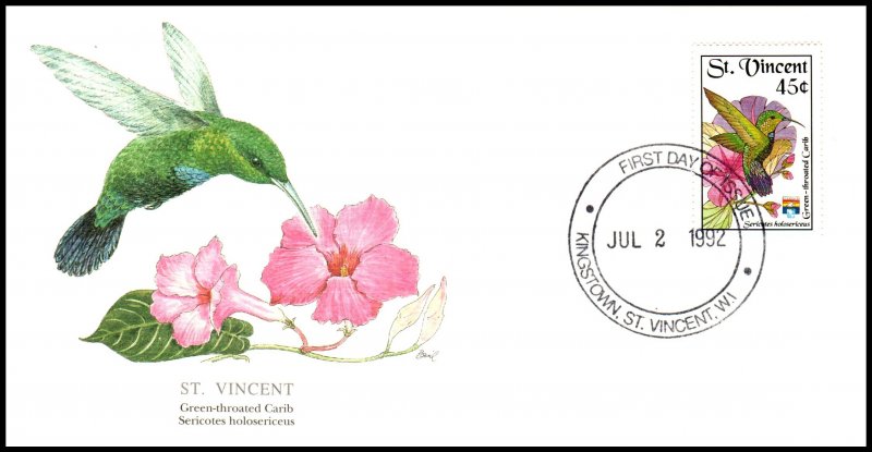 St Vincent 1646 Hummingbird Fleetwood U/A FDC