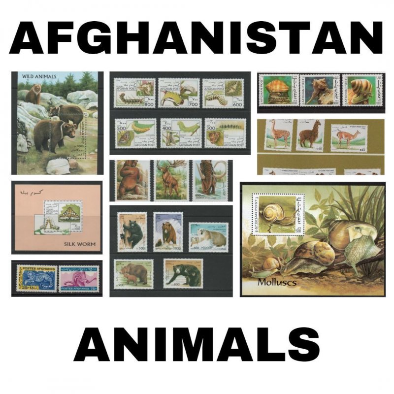 Thematic Stamps - Afghanistan - Animals - Choose from dropdown menu 