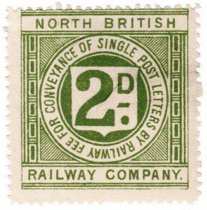 (I.B) North British Railway : Letter Stamp 2d