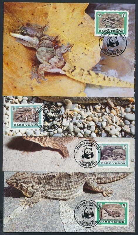 Cape Verde stamp WWF Reptile set CM Cover 1986 Mi 500-503 WS202926