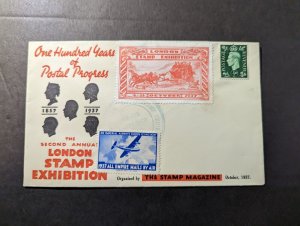 1937 England London Stamp Exhibition Cover The Stamp Magazine One Hundred Years