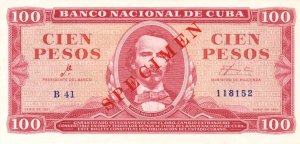 1961 Cuba 100 Pesos Specimen Che Guevara Signature Crispy Unc