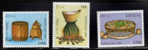 LAOS Scott 1319-1321 MNH** 1997 traditional meal set