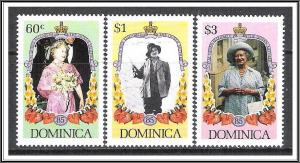 Dominica #906-908 Queen Mother 85th Birthday MNH