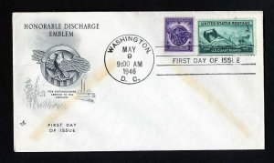 # 940 and # 936 First Day Cover unaddressed with Artcraft cachet 5-9-1946 - # 1